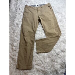 LACOSTE Chino Pants Men 38 Beige Khaki Classic 5 Pocket Straight Leg Golf Office